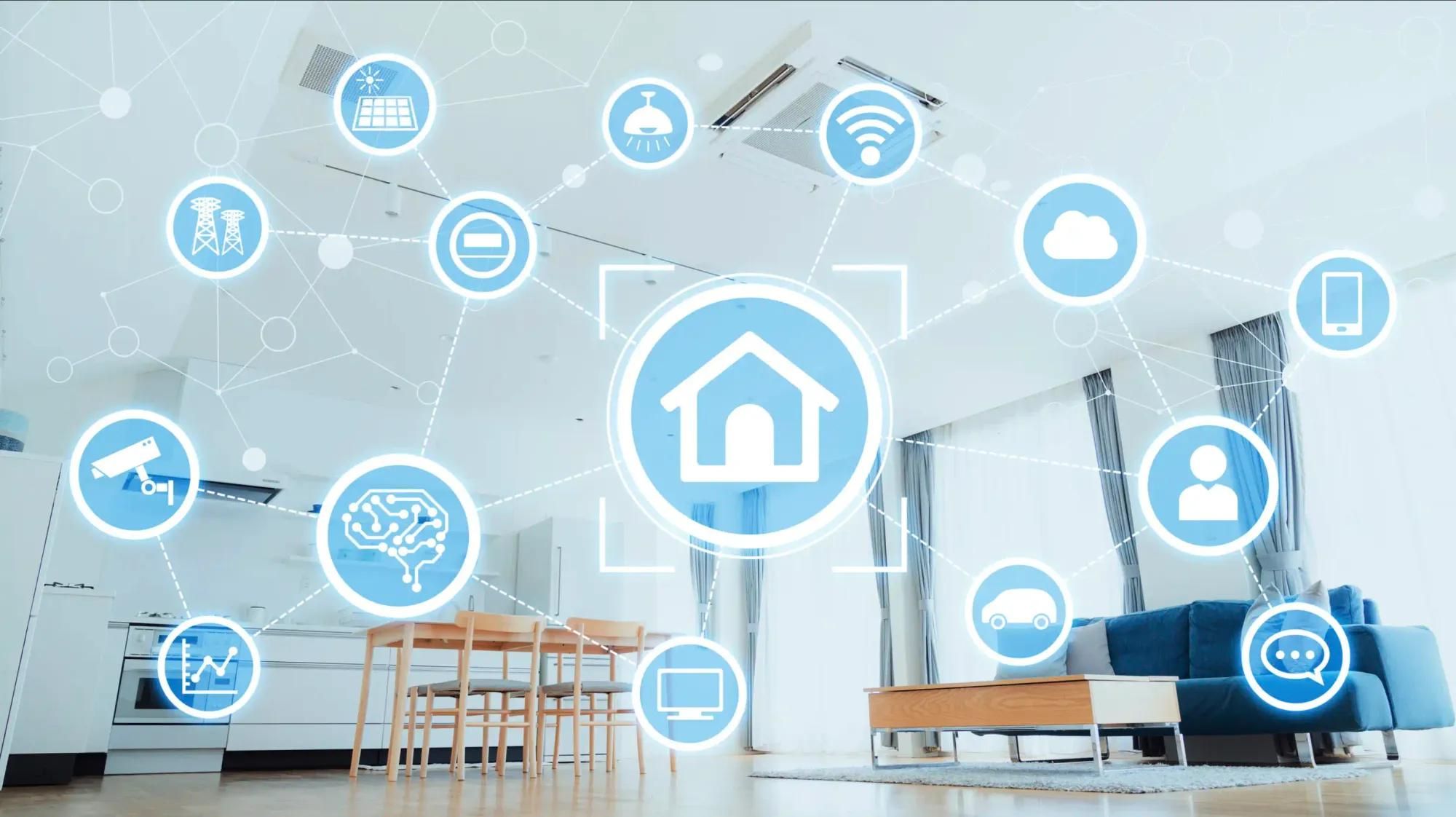 Illustratie van een HEMS met een smart home integratie