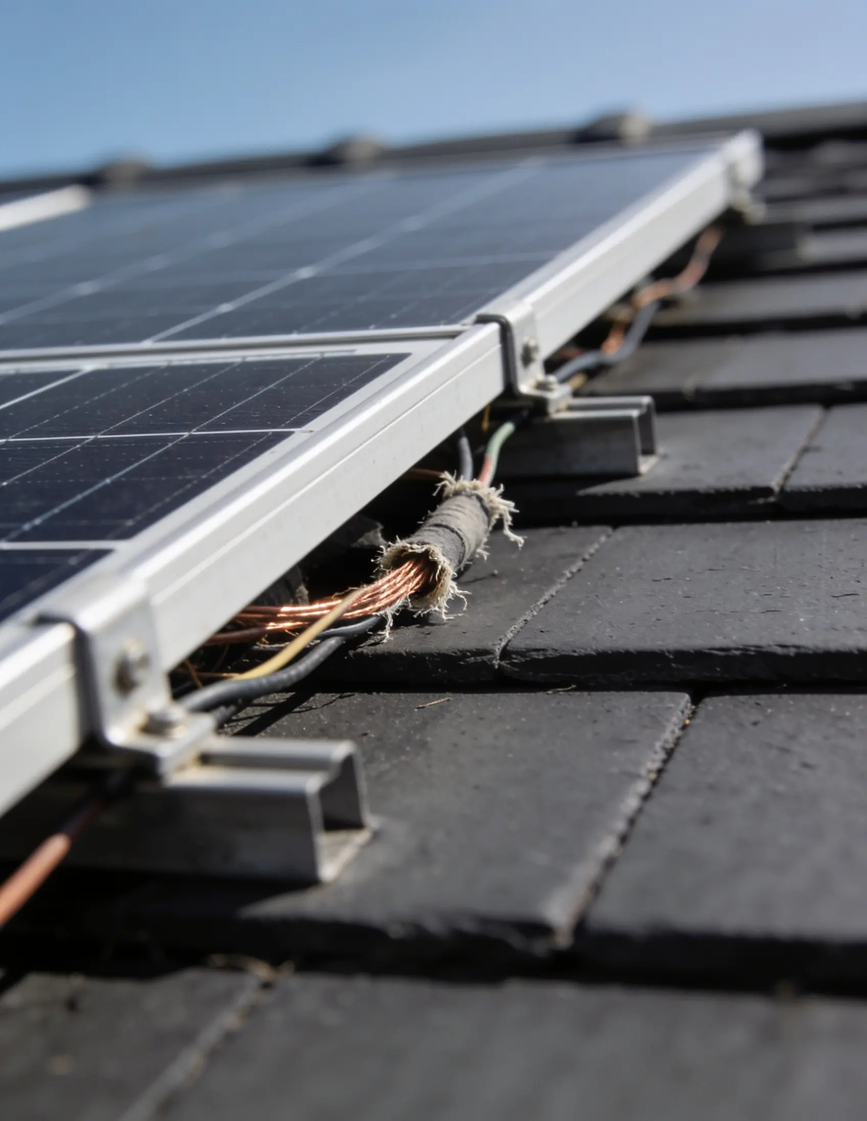 Herstelling van zonnepanelen op een dak